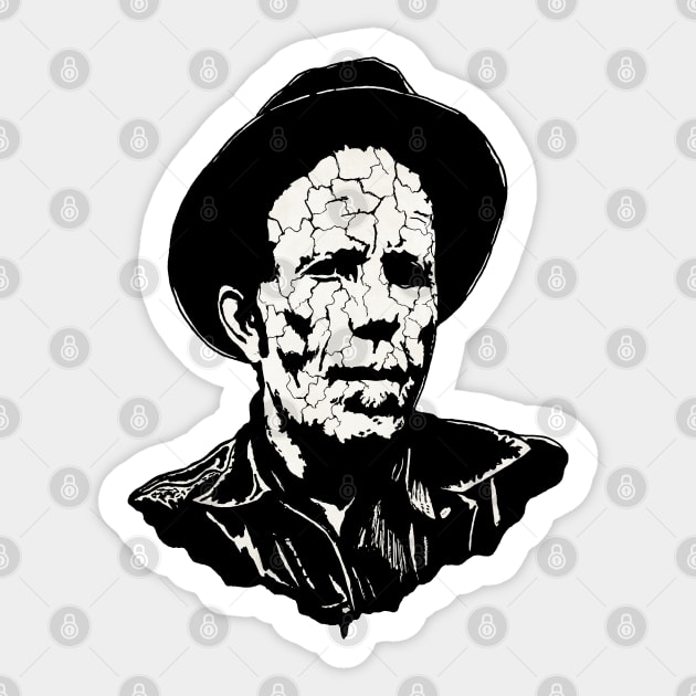 Tom Waits Portrait Art Sticker by surmind